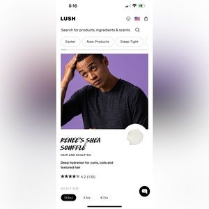 LUSH ~~RENEE’s HAIR souflee + misc samples for hair and skin